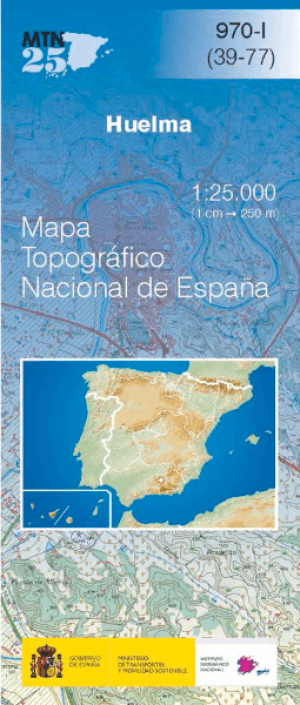 Wandelkaart 000970.1 Huelma, Jaén, Andalusië Spanje - CNIG