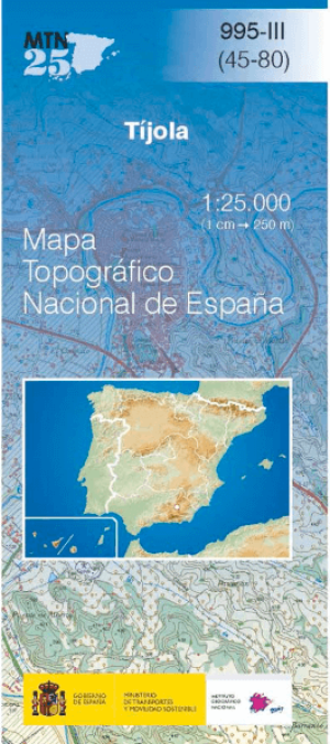 Wandelkaart 000995.3 Tíjola, Amleria, Andalusië Spanje - CNIG
