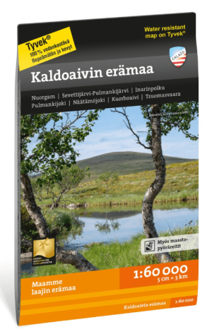 Wandelkaart Tourkaart 030 Kaldoaivin erämaa Wilderniss Finland - Calazo