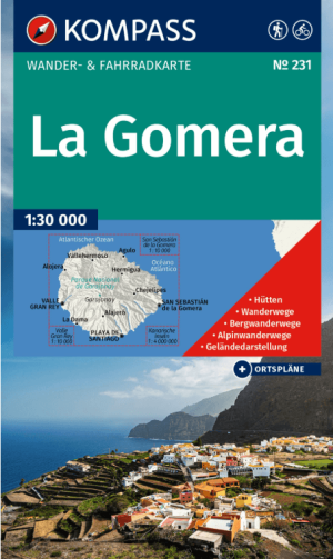 Wandelkaart 231 La Gomera Canarische eilanden - Kompass