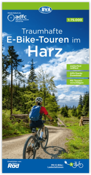 Fietskaart Regionalkarte Harz E-Bike touren - ADFC