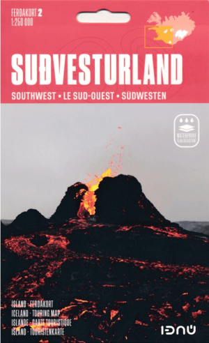 Landkaart Wegenkaart 2 Ijsland Zuid-West - Ferdakort