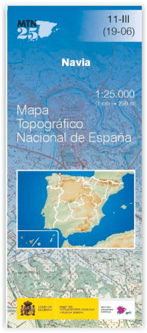 Wandelkaart 0011.3 Navia, Provincie Asturië - CNIG