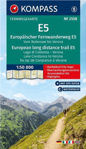 European Long distance trail E5 - Bodensee bis Verona - Kompass