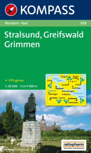 Wandelkaart 858 Stralsund, Greifswald & Grimmen - Kompass
