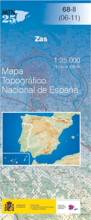 Wandelkaart 0068.2 Zas, A Coruña Galicië - CNIG