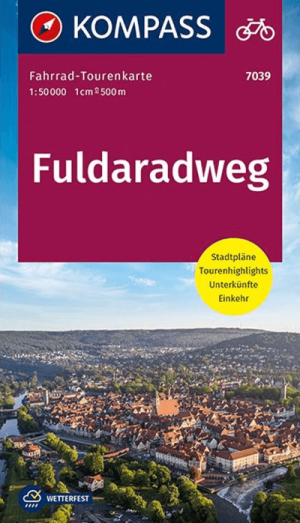 Fietskaart 7039 Fuldaradweg - Kompass karten