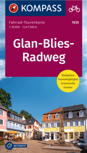 Fietskaart 7035 Glan-Blies-Radweg Saarland - Kompass Karten