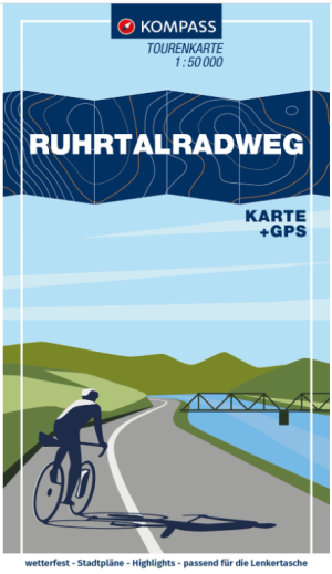 Fietskaart 7013 Ruhrtalradweg - Kompass karten