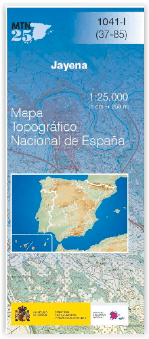 Wandelkaart 001041.1 Jayena, provincie Granada, Andalusië - CNIG