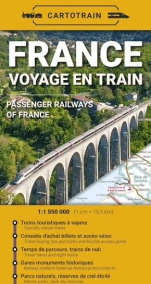 Spoorwegenkaart France - Voyage en train - Cartotrain