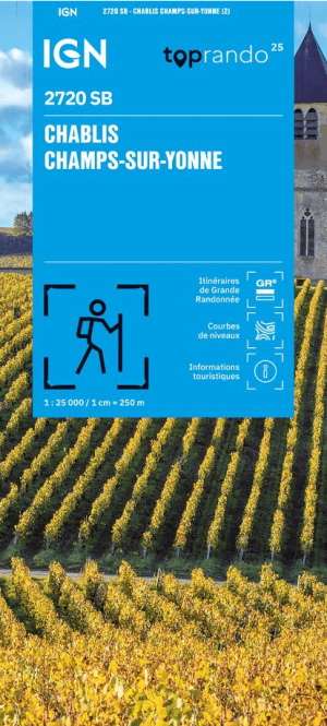 Wandelkaart 2720 SB Chablis & Champs-sur-Yonne - IGN