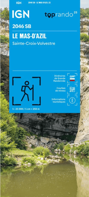 Wandelkaart 2046 SB Le Mas-d'Azil & Ste-Croix-Volvestre - IGN