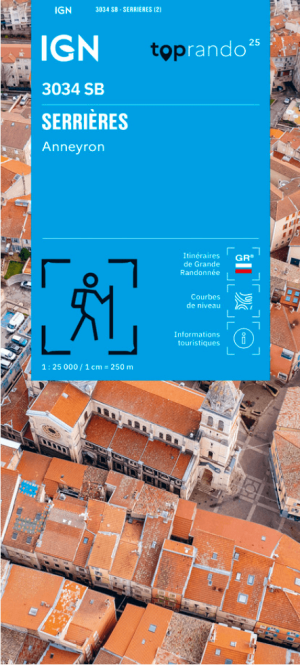 Wandelkaart 3034 SB Serrières & Anneyron - IGN