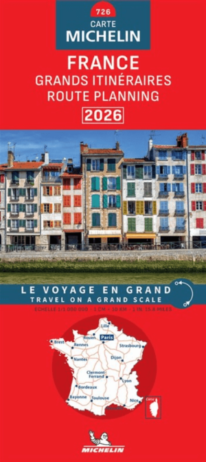 Landkaart Wegenkaart 726 Frankrijk Route Planning 2026 - Michelin