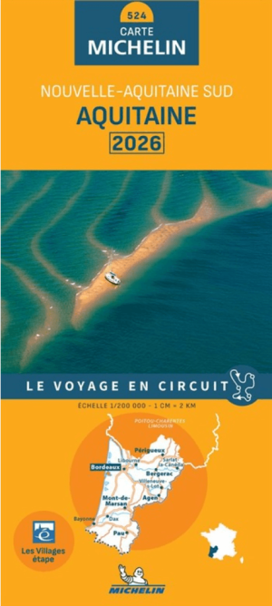 Landkaart Wegenkaart 524 Aquitaine - Nouvelle-Aquitaine Sud 2026