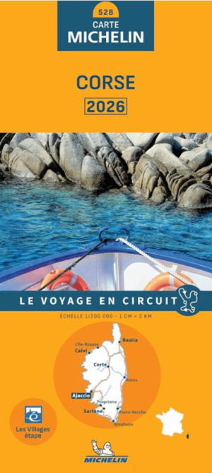 Landkaart Wegenkaart 528 Corse 2026 - Michelin