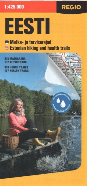 Wandelkaart E01 Estland hiking and health trails - Jana Seta