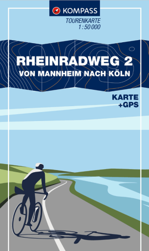 Fietskaart 7012 Rheinradweg DEEL 2 Mannheim nach Köln - Kompass