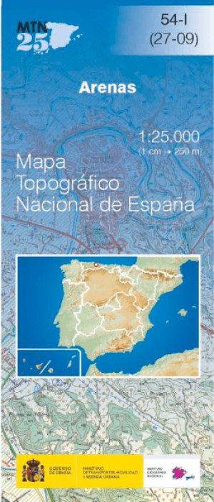 Wandelkaart 0054.1 Arenas, Ciudad Real, Castilië-La Mancha - CNIG