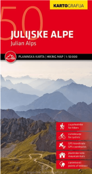 Wandelkaart Julische Alpen - Kartografia
