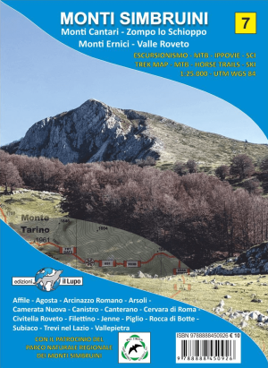 Wandelkaart 07 Monti Simbruini - Edizione Il Lupo