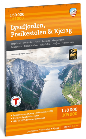 Wandelkaart Tourkaart 235 Lysefjorden & Preikestoelen - Calazo