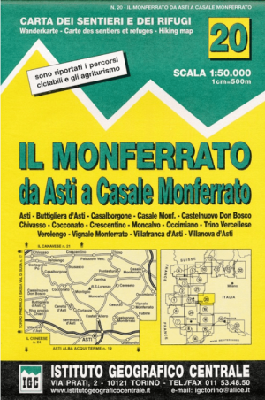 Wandelkaart 20 Il Monferrato da Asti a Casale Monferrato - IGC