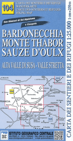 Wandelkaart 104 Bardonecchia, Monte Thabor & Sauze D'oulx - IGC