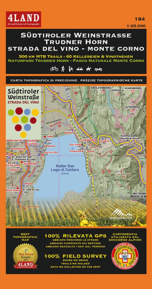 Wandelkaart 184 Strada del Vino & Trudner Horn - 4Land