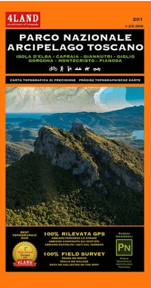 Wandelkaart 201 Parco Nazionale Arcipelago Toscano - 4Land