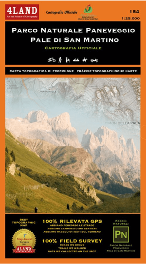 Wandelkaart 154 Parco Naturale Paneveggio - Pale di San Martino