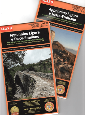 Wandelkaart set 203 Appennino Ligure e Tosco-Emiliano - 4Land
