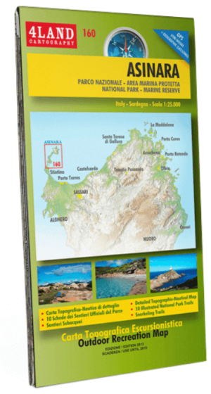 Wandelkaart 160 Asinara-National Park-Marine Reserve - 4Land