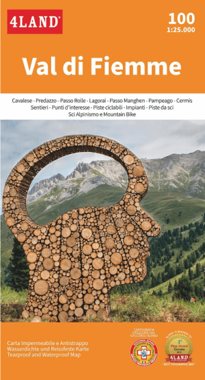 Wandelkaart 100 Val di Fiemme/Fleimstal - 4Land