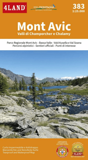Wandelkaart 383 Mont Avic Natuurpark - 4Land