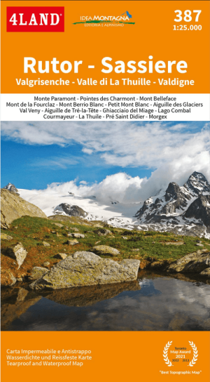 Wandelkaart 387 Rutor, Val Ferret & Sassière - 4Land