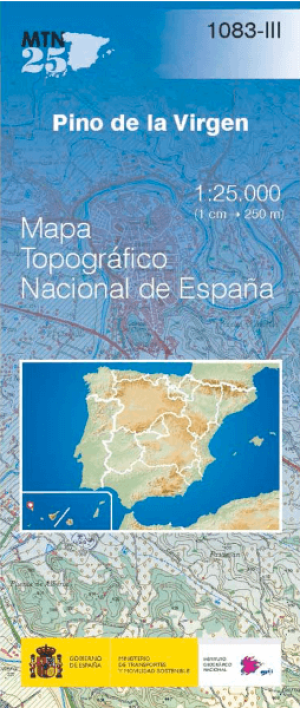 Wandelkaart 001083.3 Pino de la Virgen, LA PALMA Canarische eil.