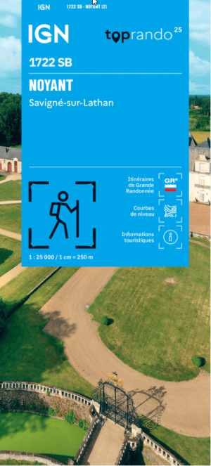 Wandelkaart 1722 SB Noyant & Savigné-sur-Lathan - IGN