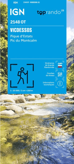 Wandelkaart 2148 OT Vicdessos & Pique d'Estats - IGN