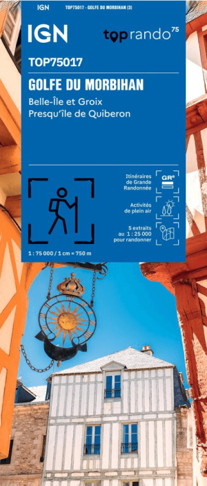 Wandelkaart TOP75 17 Golfe du Morbihan, Ile Groix & Belle Ile 