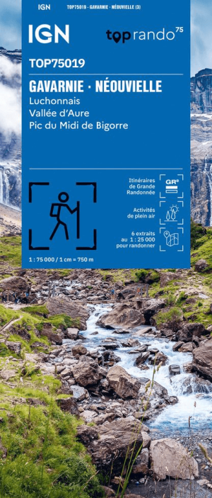 Wandelkaart TOP75 19 Gavarnie, Néouvielle & Luchonnais - IGN