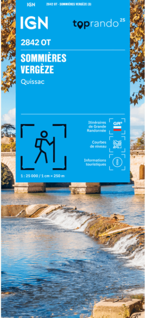 Wandelkaart 2842 OT Sommières & Vergèze - IGN