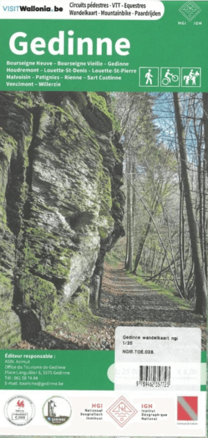 Wandelkaart Gedinne Namen - NGI