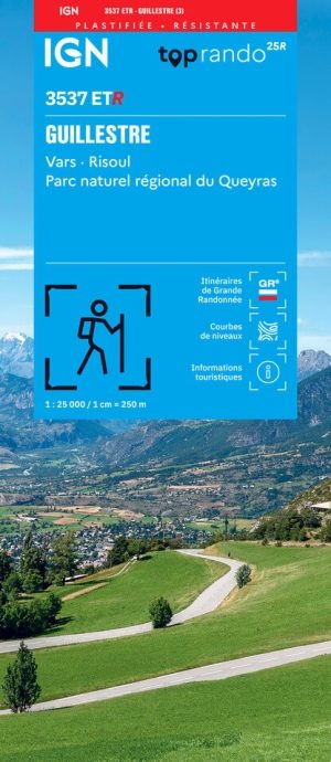 Wandelkaart 3537 ET(R) Guillestre, Vars Risoul, PNR Queyras - IGN
