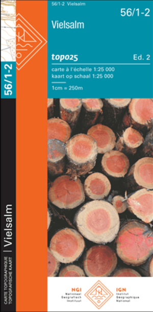 TOPO Wandelkaart 56/1-2 Vielsalm Prov. Luxemburg - NGI