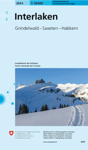 Skikaart 254 S Interlaken & Esch - Swisstopo