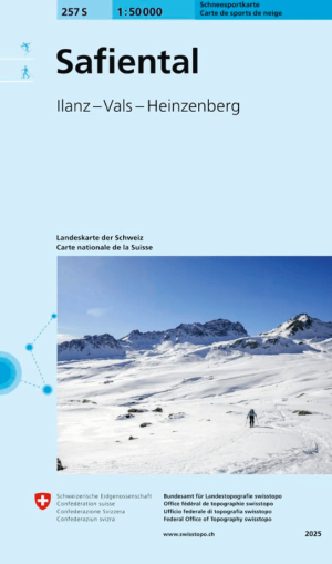 Skikaart 257 S Safiental Ski - Swisstopo