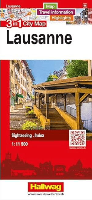 Stadskaart Plattegrond Lausanne 3 in 1 CityMap - Hallwag