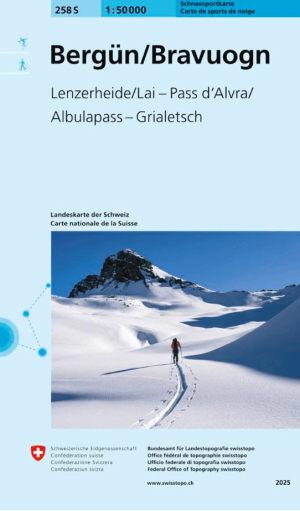 Skikaart 258 S Bergün Ski - Swisstopo